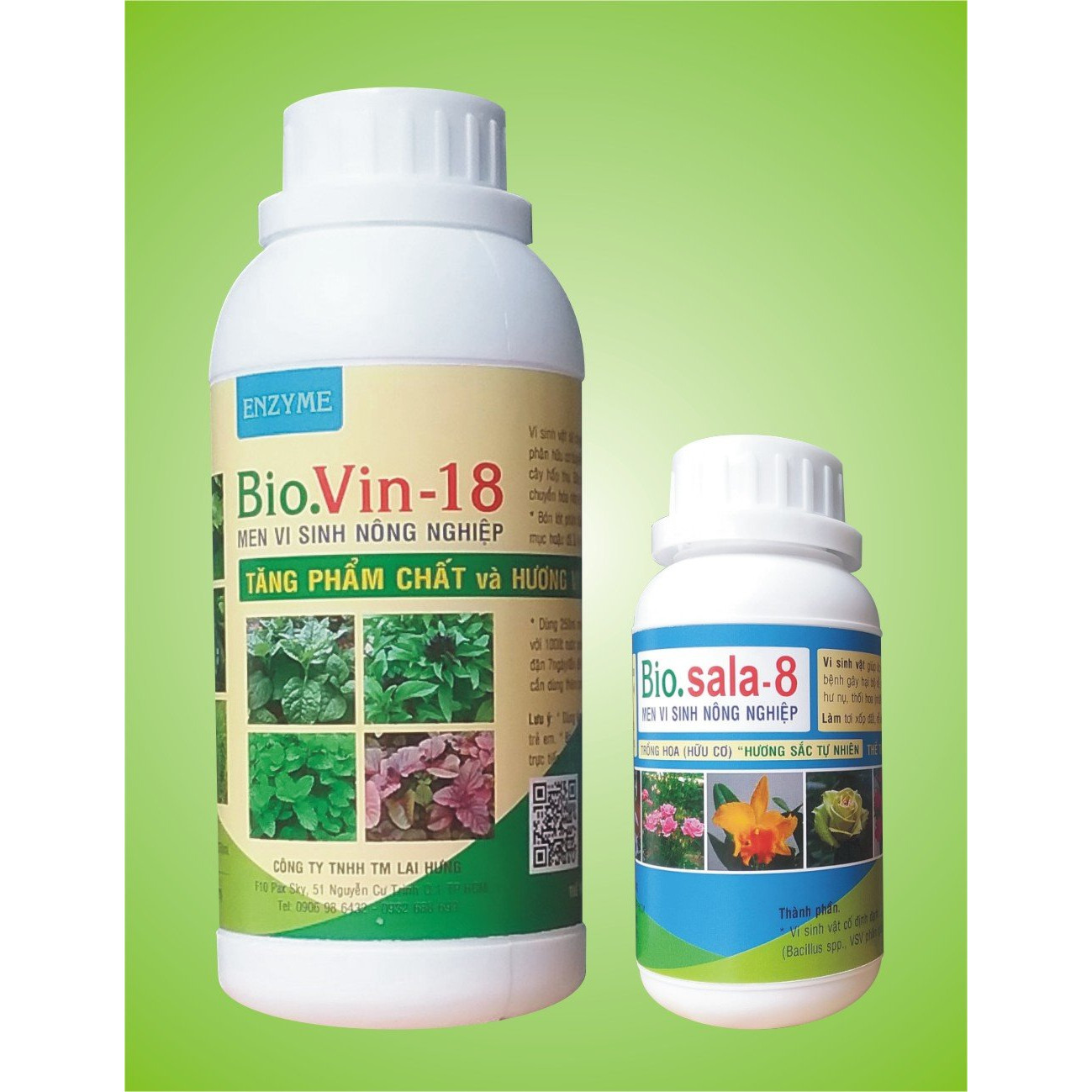 Combo MEN VI SINH BIO.VIN-18 & BIO.SALA.8 DÀNH CHO RAU VÀ HOA