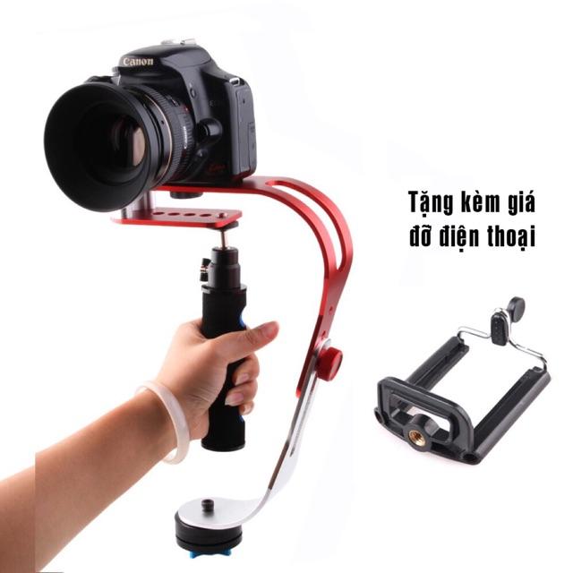 Tay cầm chống rung khi quay Camera tặng kèm giá đỡ điện thoại