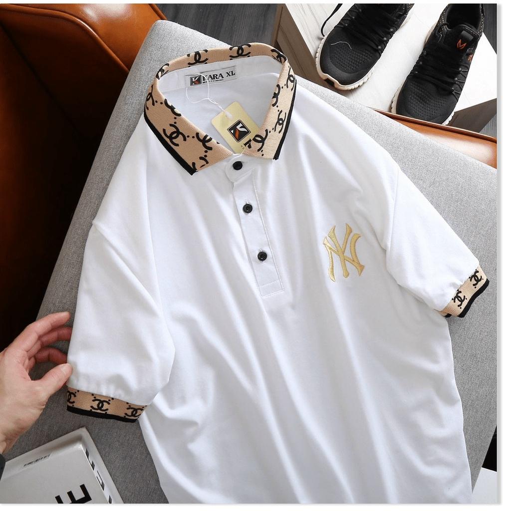 ÁO THUN NAM CỔ BẺ CỰC ĐẸP , HỌA TIẾT THÊU SIÊU CHẤT KME FASHION
