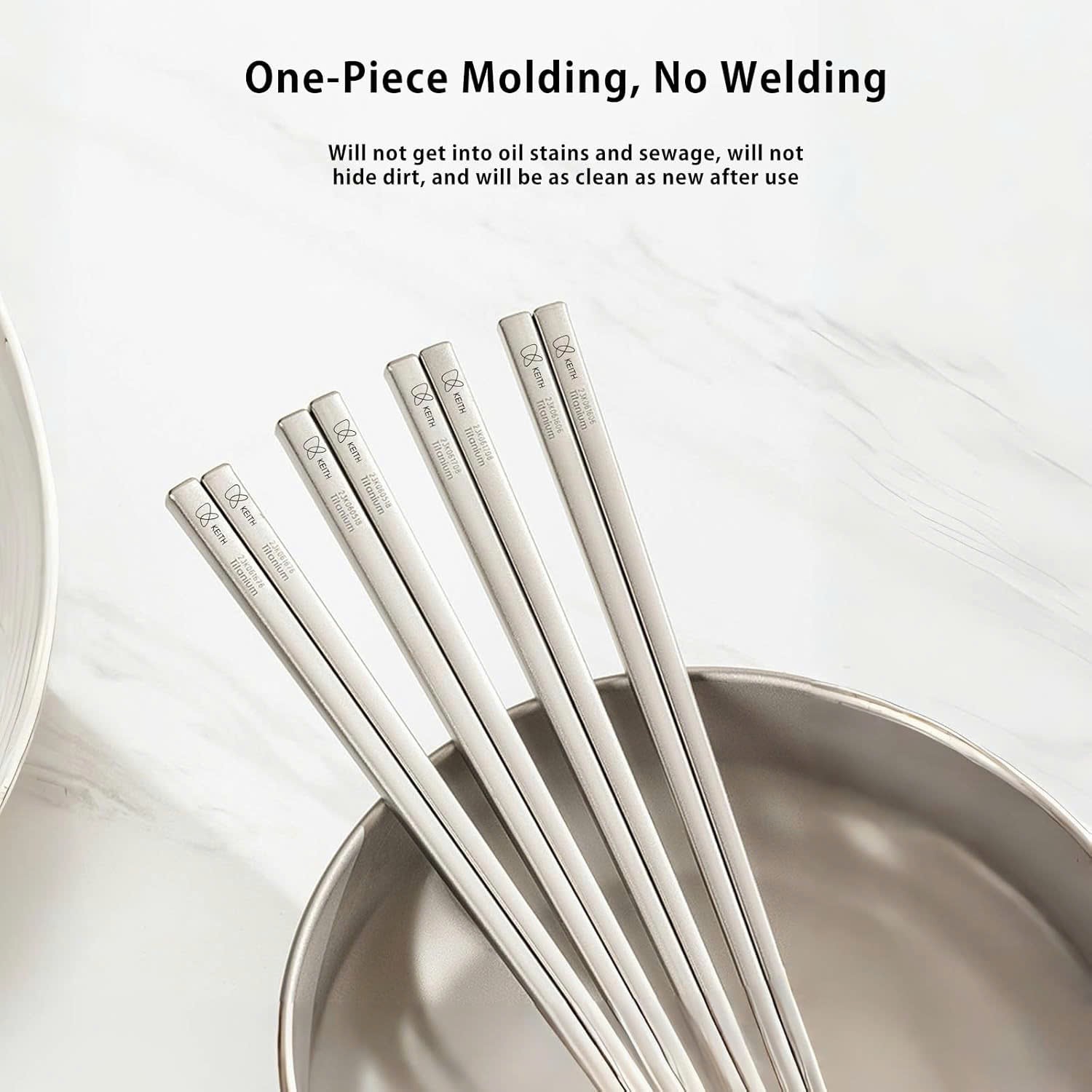 Đũa tròn Titanium Chopsticks KEITH Titanium Ti5625 - dài 19cm