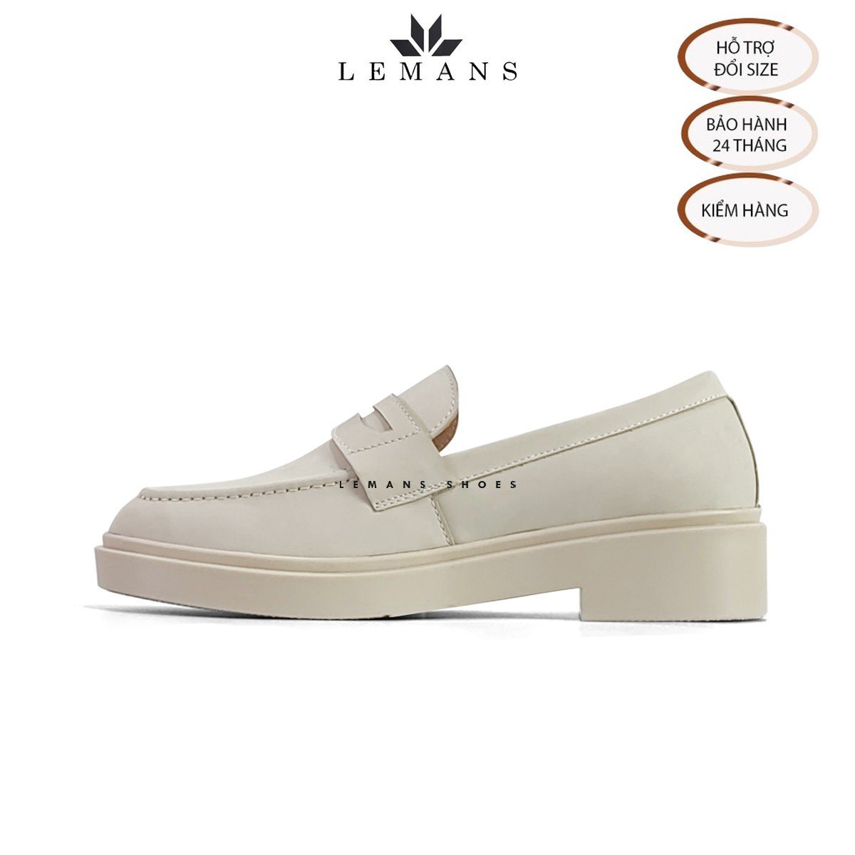 Giày Loafer da Nubuck Tan LEMANS PL01N, đế tan hạt kim cương tăng cao 4cm khuôn độc quyền Bảo hành 24 tháng