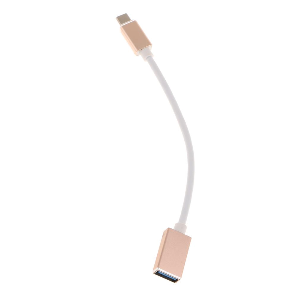 USB Type C to USB 3.0 Adapter Charge and Sync Cable OTG Host Cable Gold