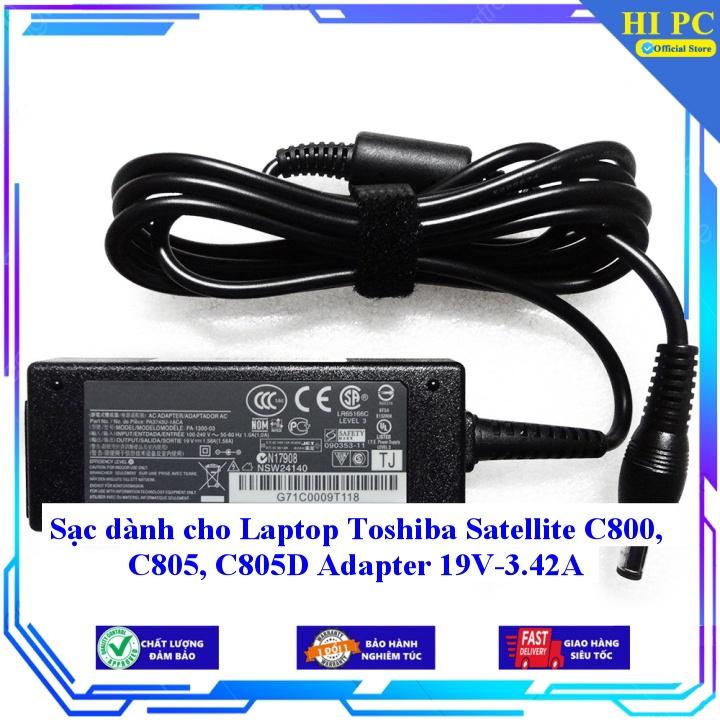 Sạc dành cho Laptop Toshiba Satellite C800 C805 C805D Adapter 19V-3.42A - Kèm Dây nguồn - Hàng Nhập Khẩu