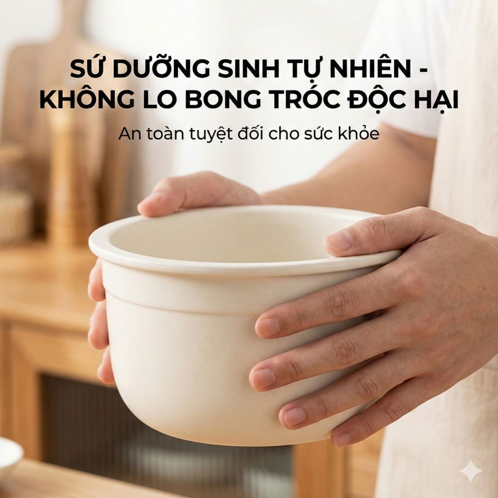 Nồi Cơm Điện Lòng Sứ 1.8Lít Mishio MK402 Không Bong Tróc Men Chống Dính Tự Nhiên - hàng chính hãng
