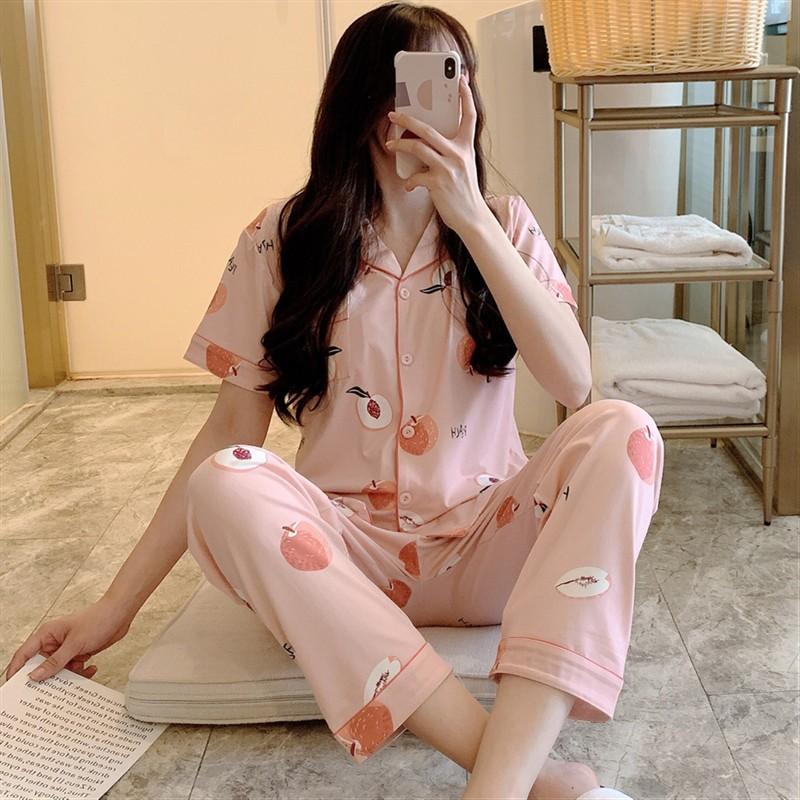 Pijama, Bộ Ngủ Nữ cotton ngắn tay quần dài BNND04