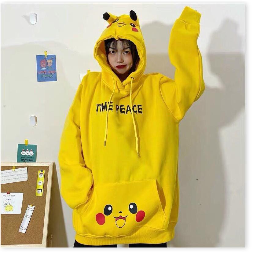 ÁO HOODIES PIKACHU NỮ SIÊU XINH SIÊU ĐÁNG YÊU FROM TO Y HÌNH 1HIT1 FASHION
