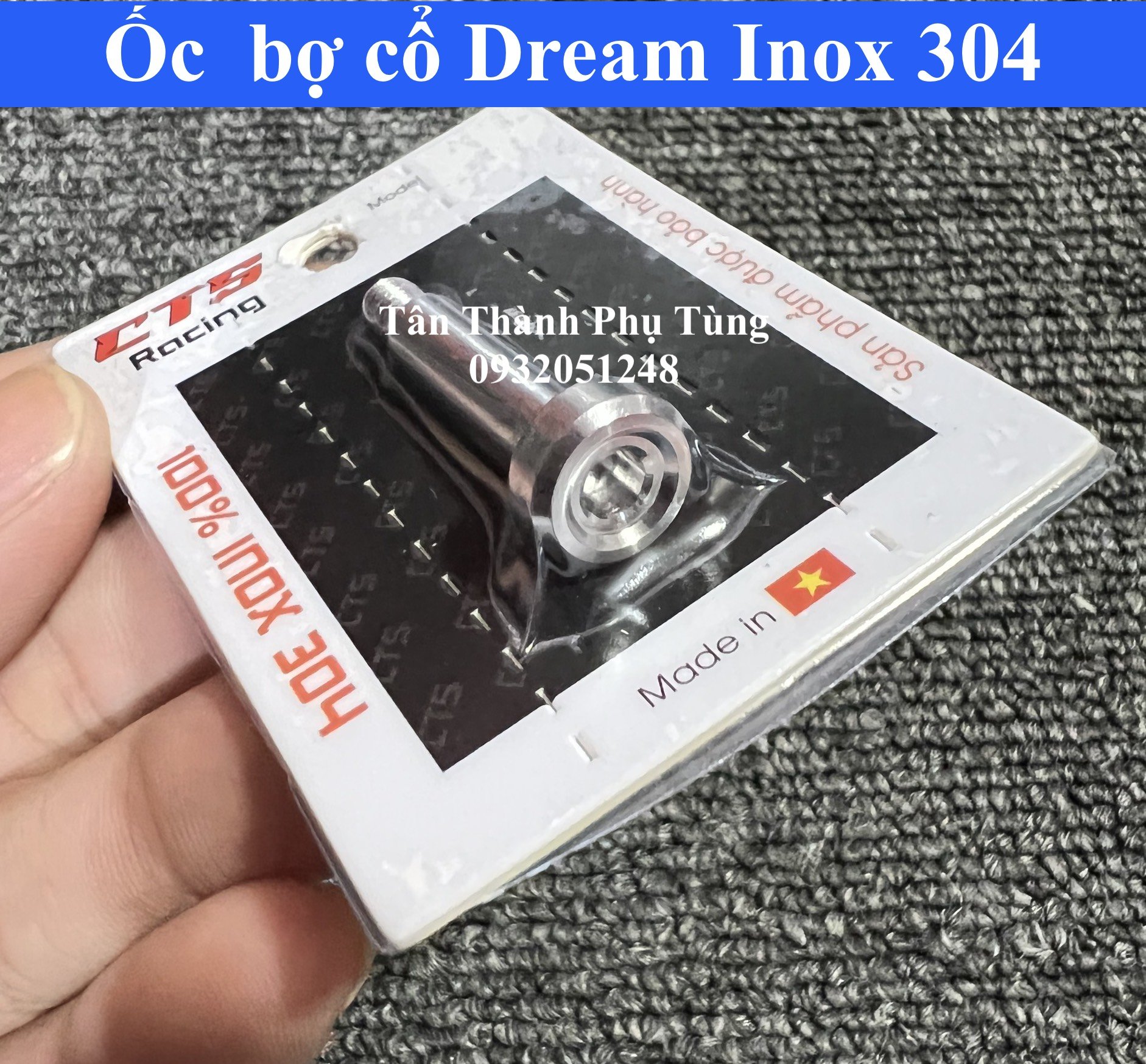 Ốc bợ cổ dành cho Dream Inox 304 CTS