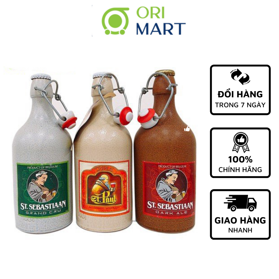 Combo 3 Chai Bia Sứ Thầy Tu Brouwerij Sterkens Nhập Khẩu Từ Bỉ 550ml ORIMART