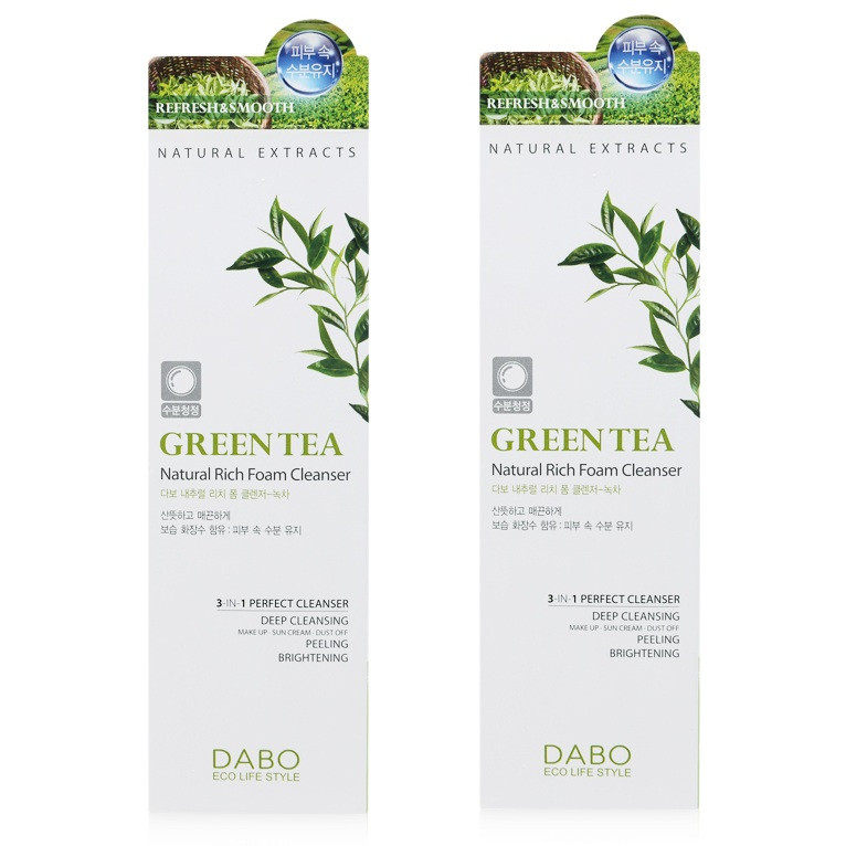 Bộ 2 sữa rửa mặt dành cho nam chiết xuất trà xanh GREEN TEA DABO hàn quốc  - HÀNG CHÍNH HÃNG