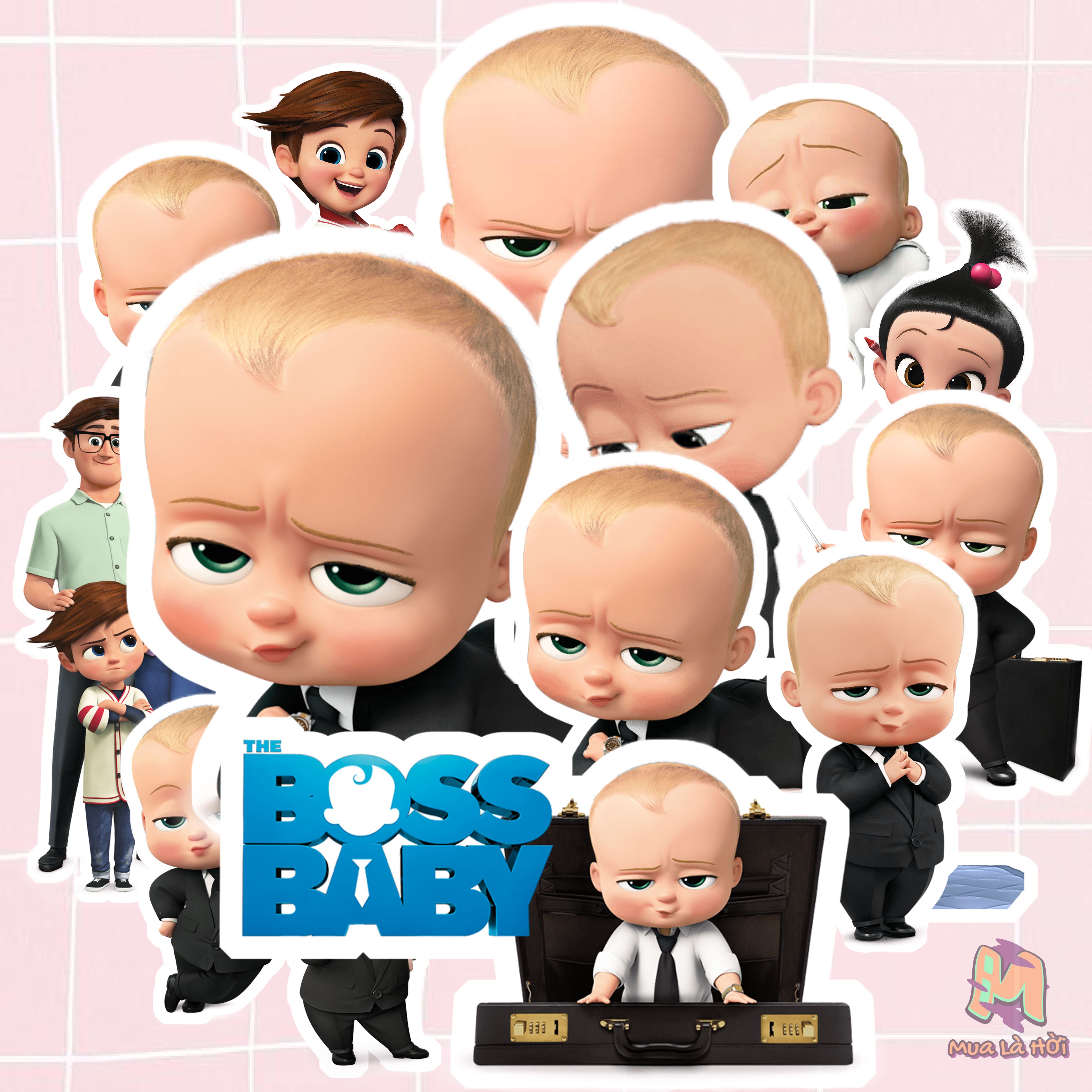 Miếng dán Stickers chủ đề The boss baby