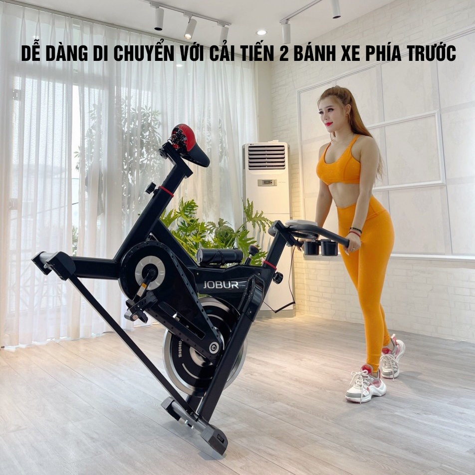 Xe Đạp Tập Thể Dục Tại Nhà JOBUR SPINBIKE GH-708L Hiển Thị Đầy Đủ Chỉ Số - Hàng Chính Hãng