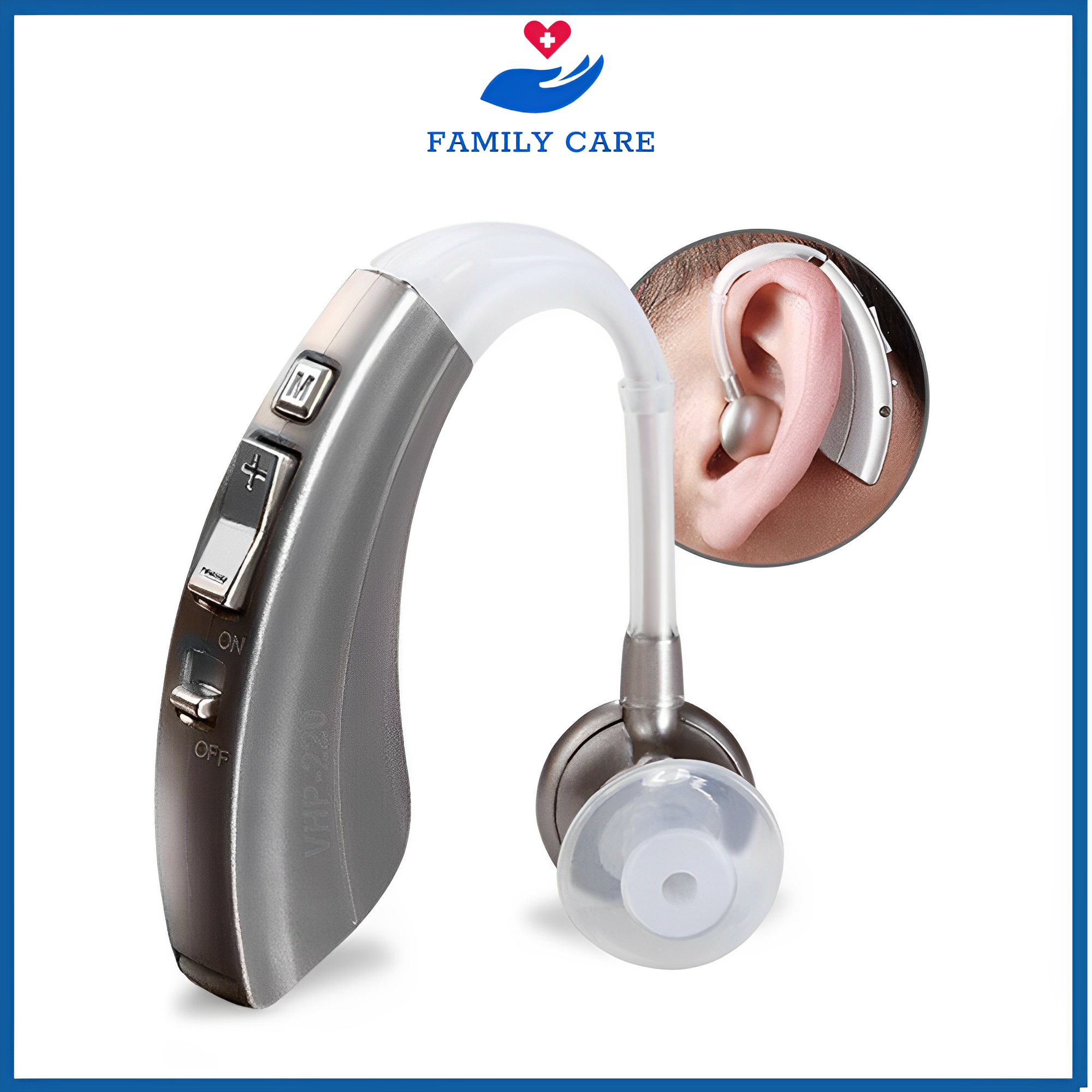 Máy trợ thính không dây cho người già VHP 220,tai nghe trợ thính,lọc tiếng ồn và khuếch đại âm thanh lớn hỗ trợ cho những người bị điếc nặng hay thính lực suy giảm ở mức độ nặng