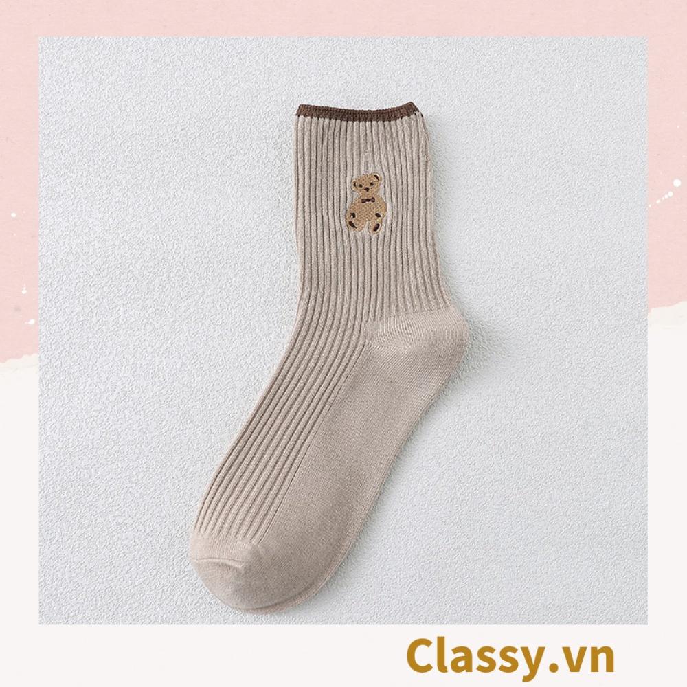 Tất cổ cao, vớ cổ cao Classy với đường gân ôm chân, nhiều màu phong cách hàn quốc G1430