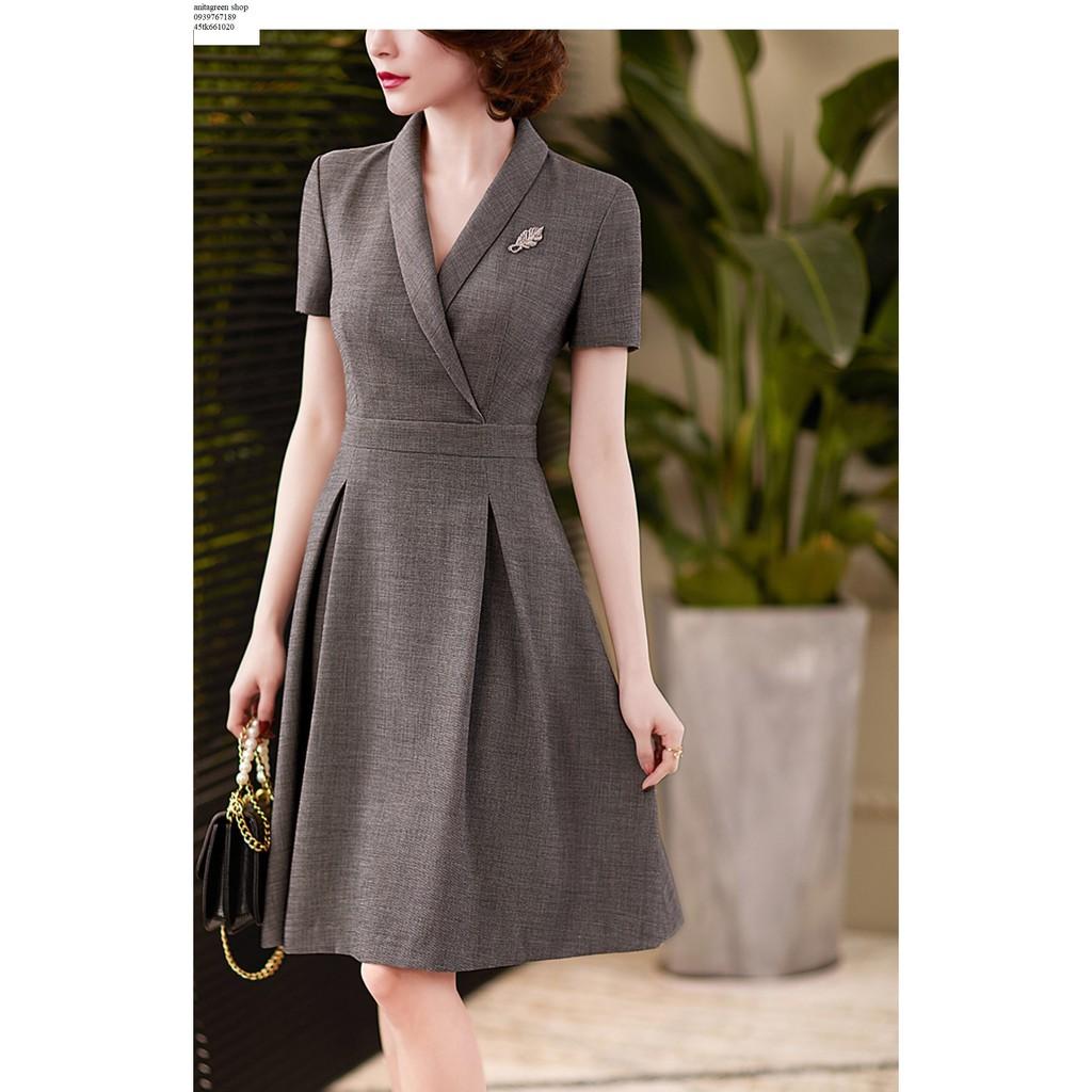 Tk661020-ĐẦM XÒE CỔ VEST SANG TRỌNG