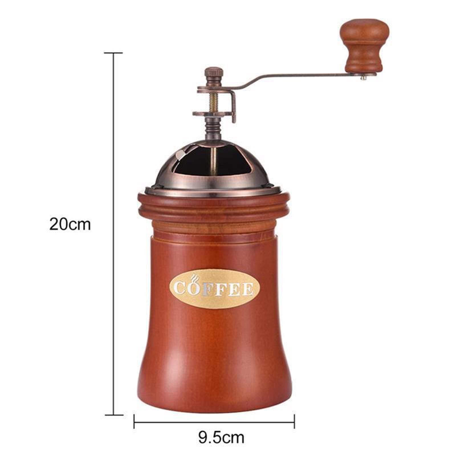 Manual Coffee Grinder Coffee Bean Grinder Vintage Antique Wooden Hand Crank