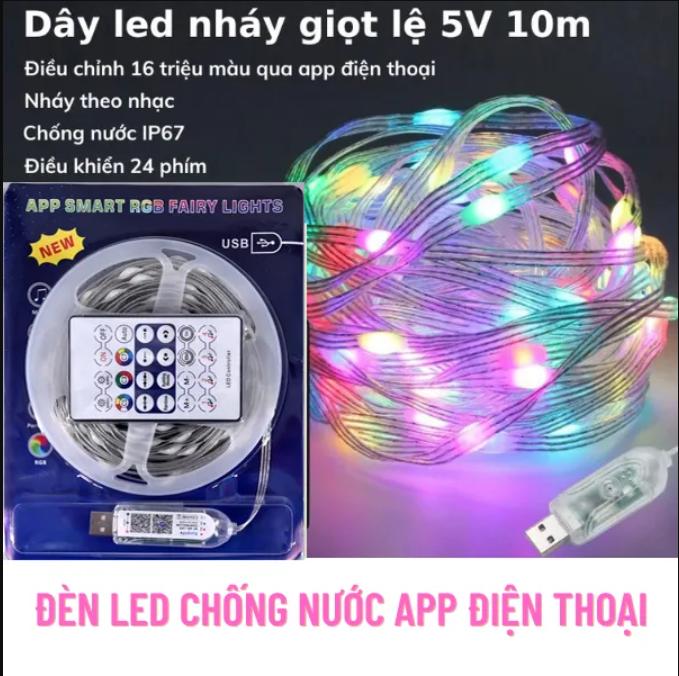 Bộ Dây Đèn LED Đuổi ARGB 10 Mét Dùng APP Và Remote Cảm Biến Nháy Theo Nhạc Decor Phòng Ngủ, Trang Trí Nhà Cửa