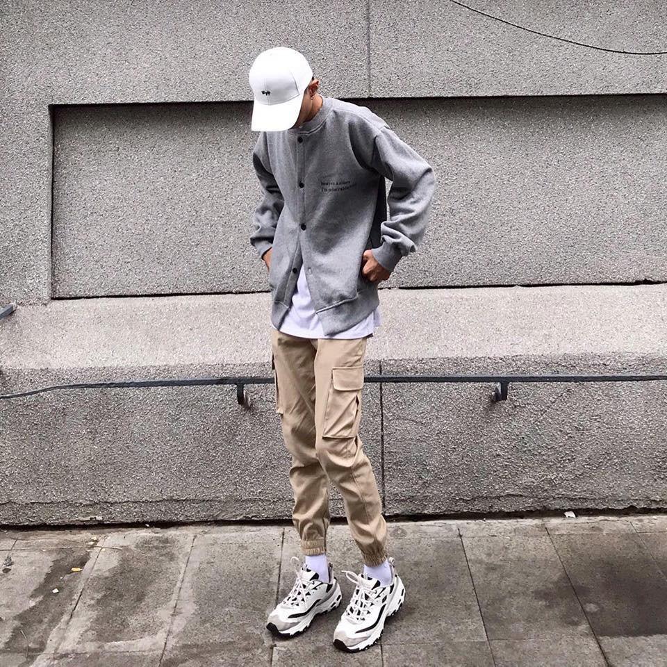 Quần jogger kaki túi hộp unisex