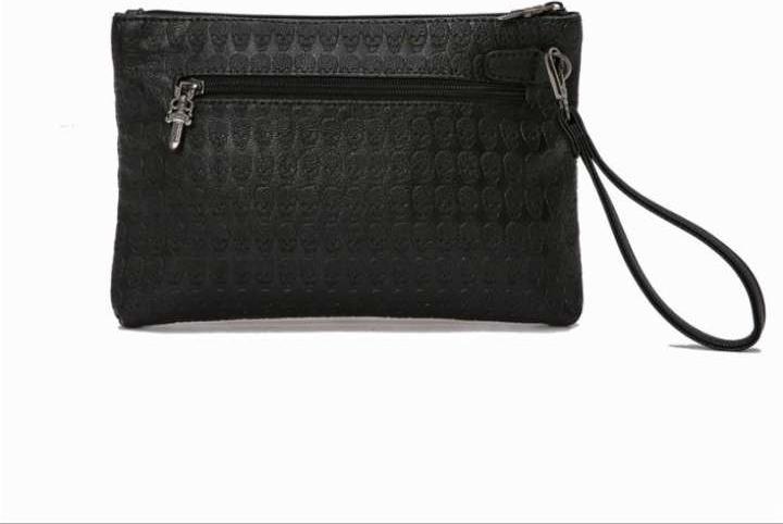 Men's Personality Pu Leather Clutch bag - Black