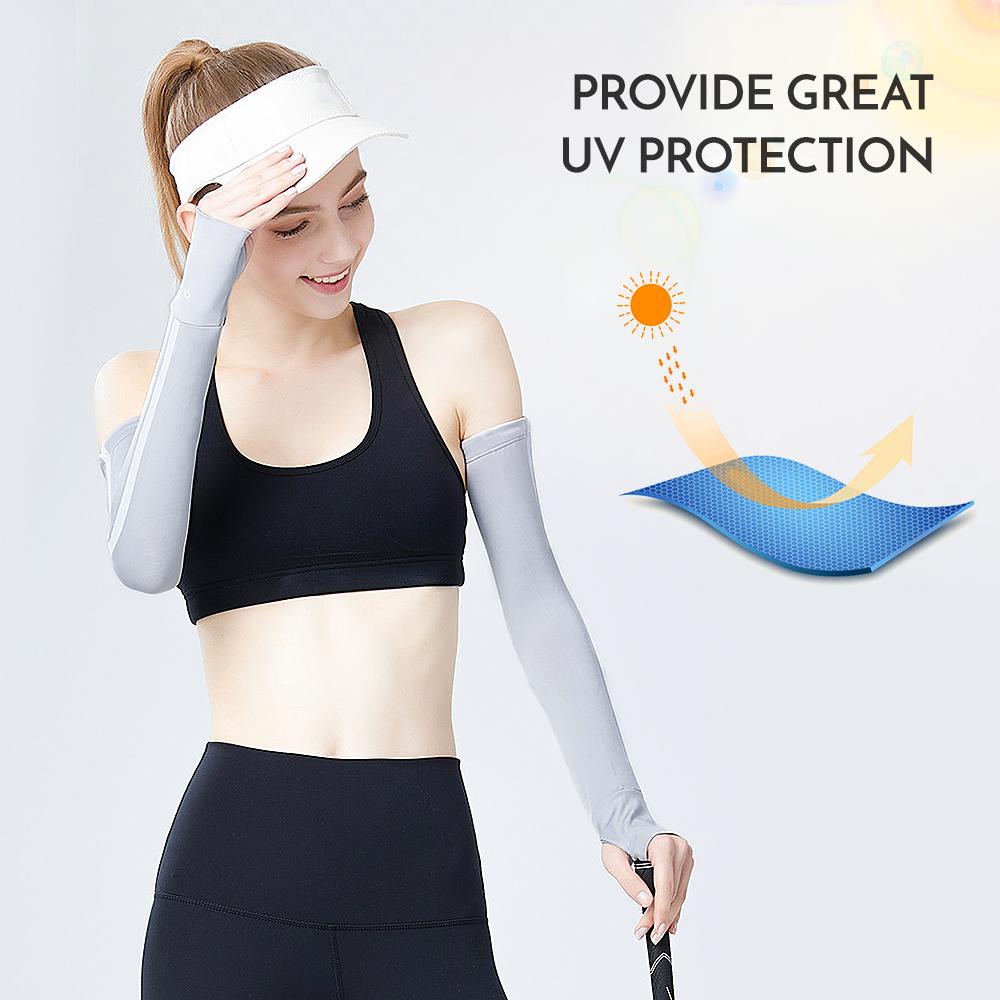 Bao tay dài không ngón chống nắng, chống tia UV, chất liệu vải mát, cao cấp cho nam nữ