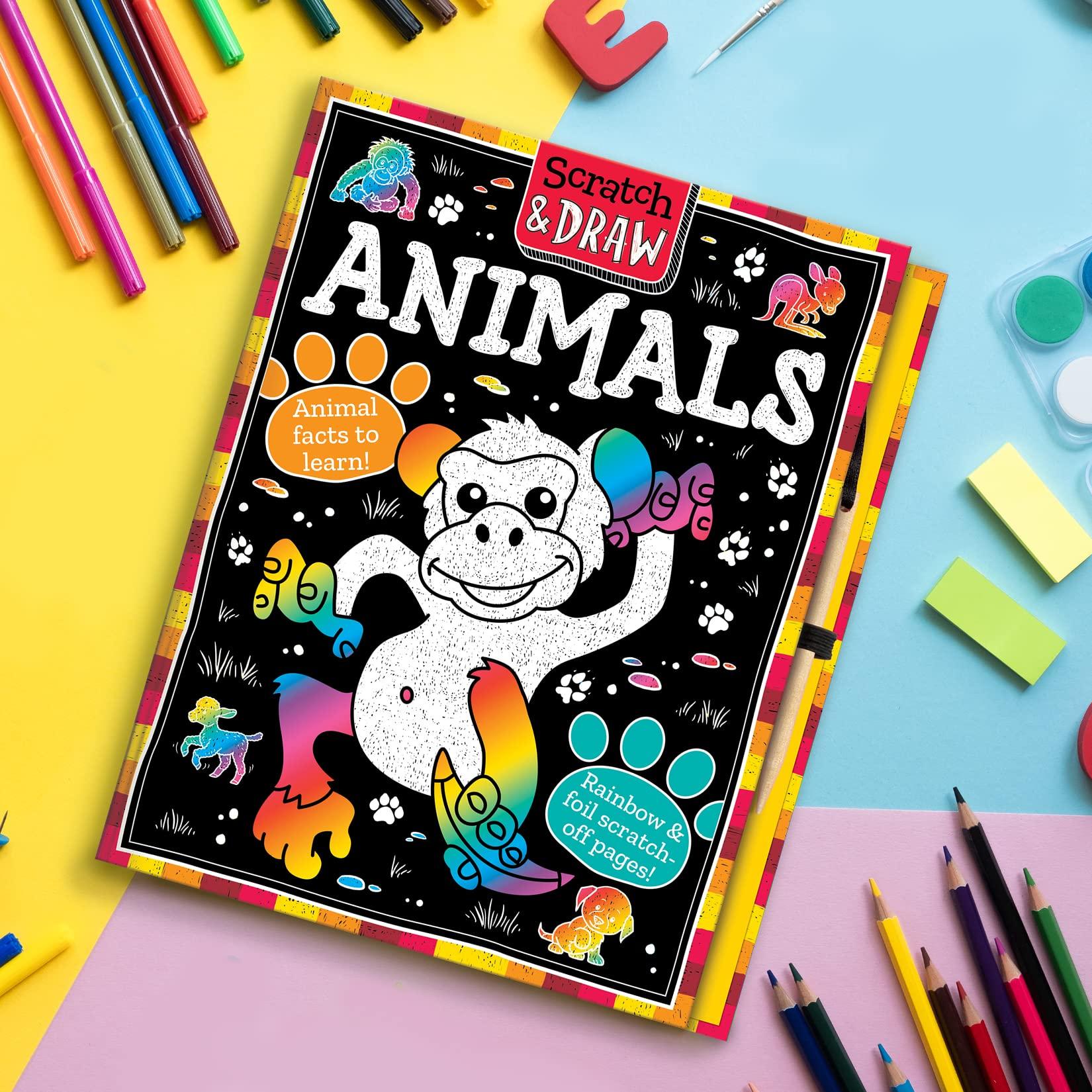 Scratch &amp; Draw Animals - Scratch Art Activity Book