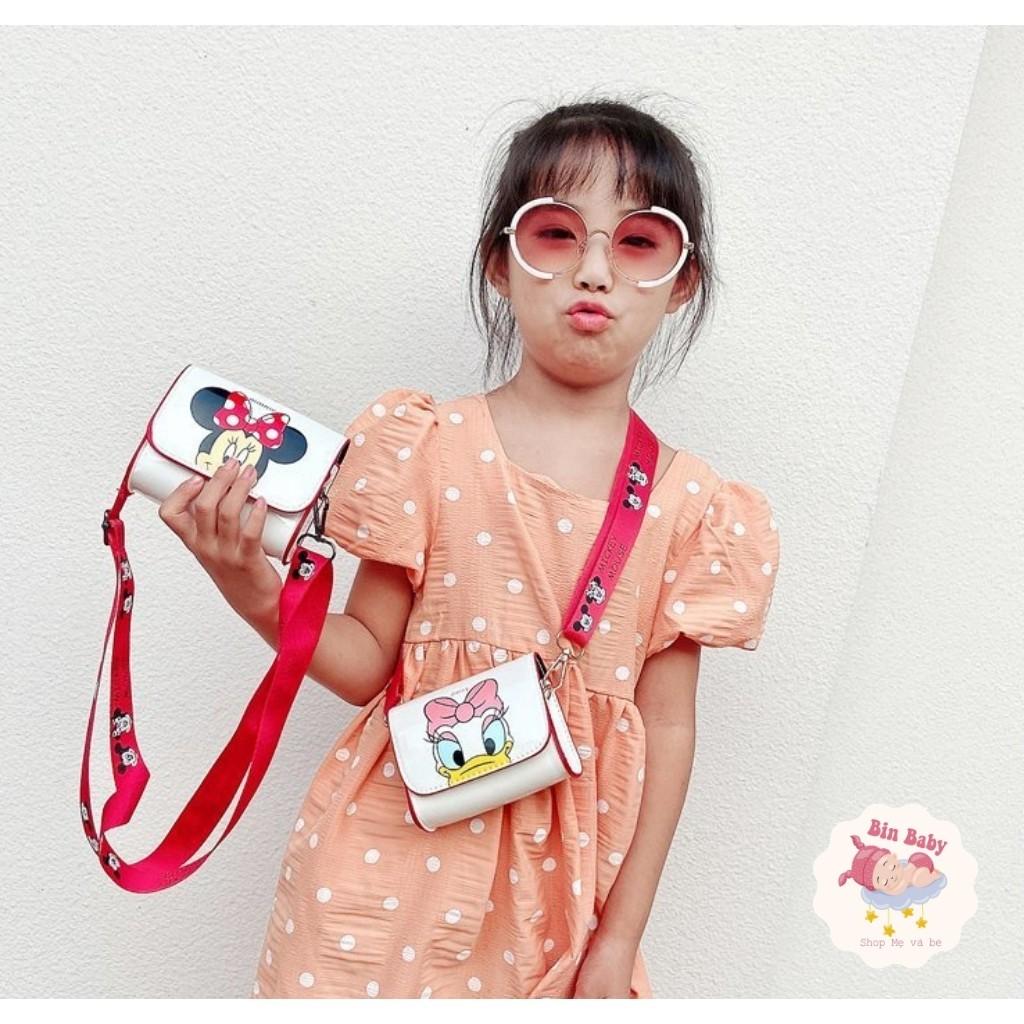 Túi xách cho bé - túi đeo chéo MINI dễ thương hình MICKEY và DONALD phong cách Hàn Quốc cho bé