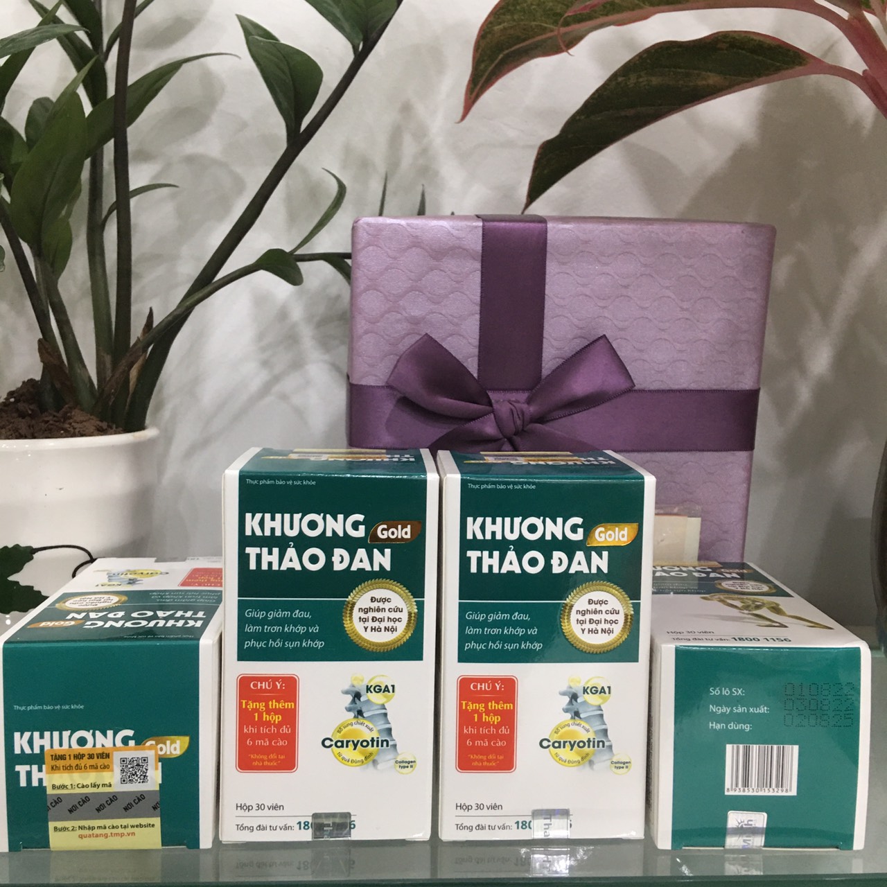 Combo 4 hộp Khương thảo đan Gold 30v- Hỗ trợ xương khớp