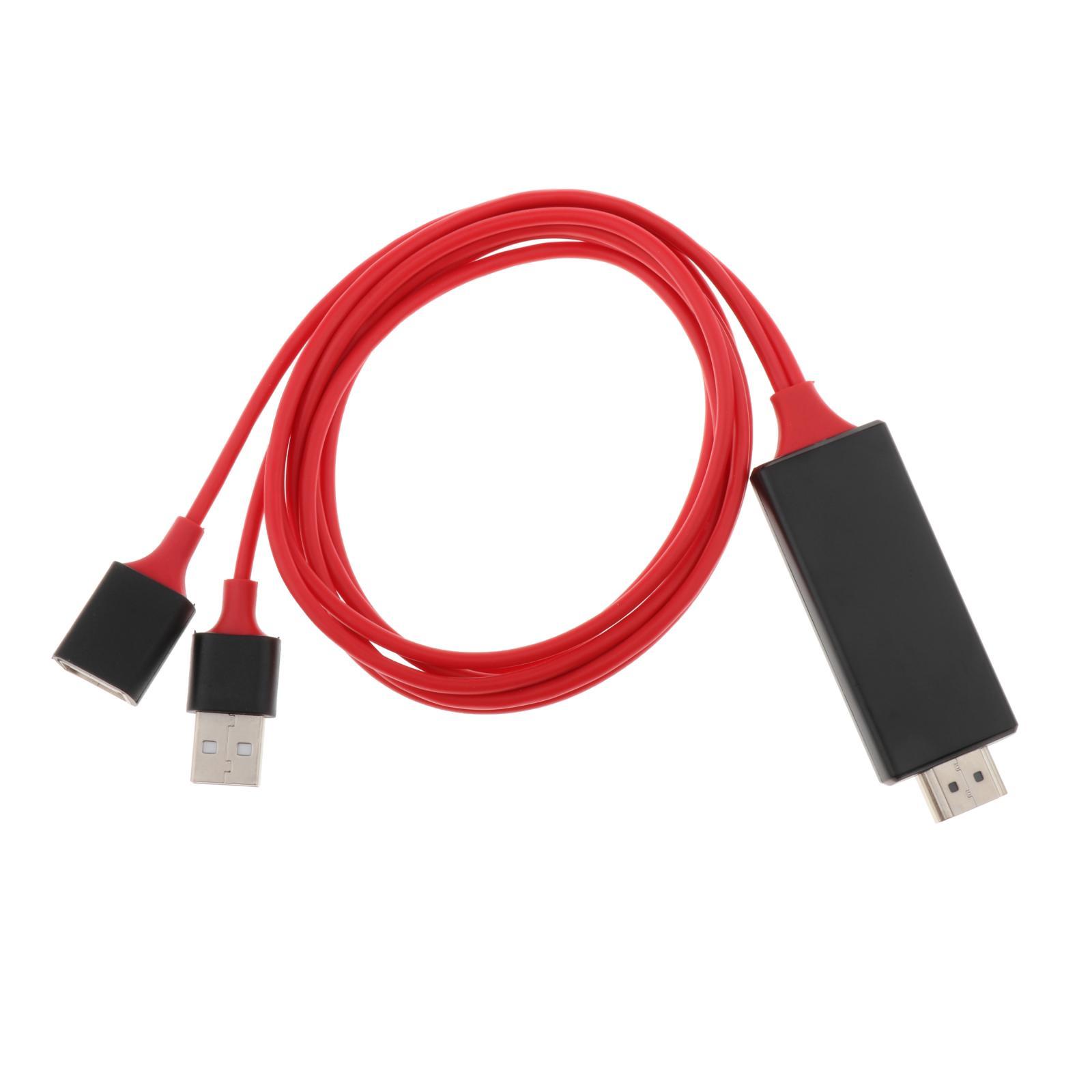 4K*2K HDMI Port, USB Powered USB to HDMI Converter Adapter Cord HDMI Male to USB Female Port for X/8/8 Plus/7/6s Plus