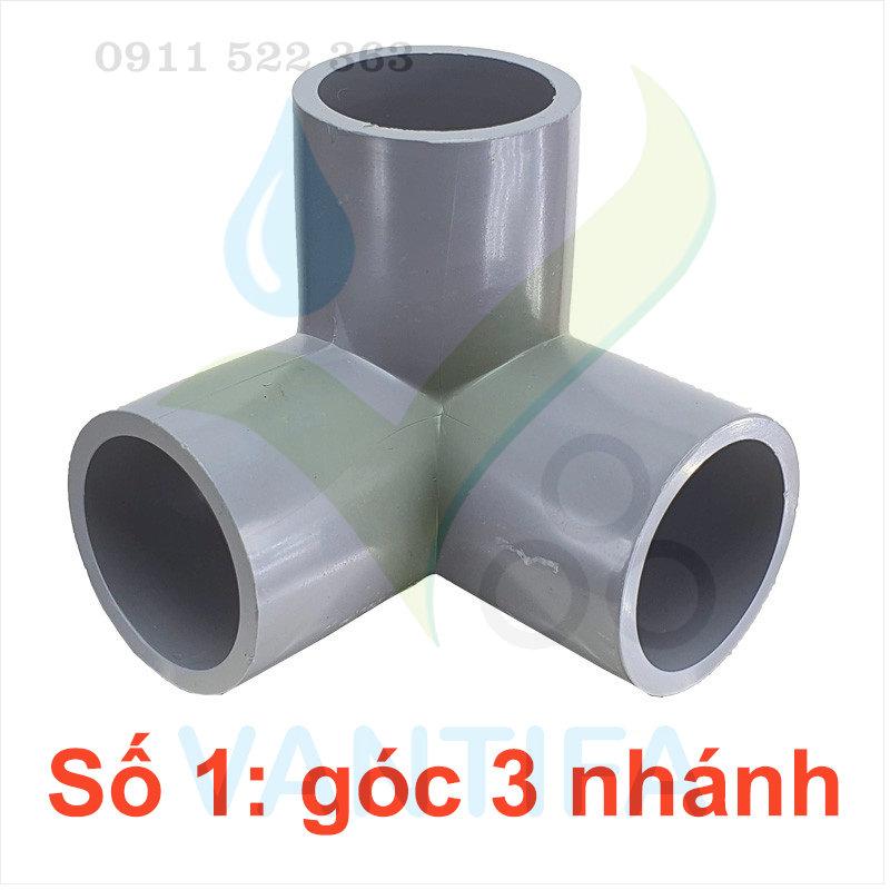 Chữ thập góc Nhựa PVC Phi 21, 27, 34, 42, 48
