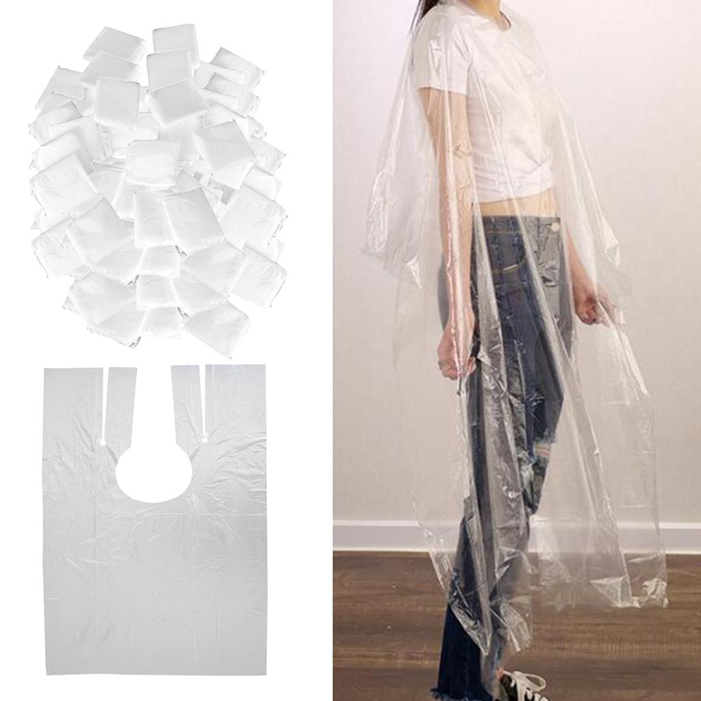 500PCS Disposable Hairdressing Capes Barber Adjustable Dyeing Apron 2 Size