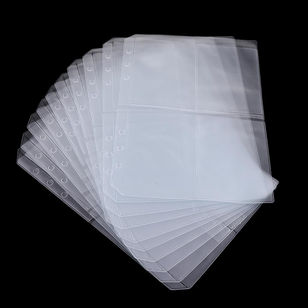 30x Clear Binder Pocket 100% Recycled A5 Ring Binder for 6-Ring Loose Leaf