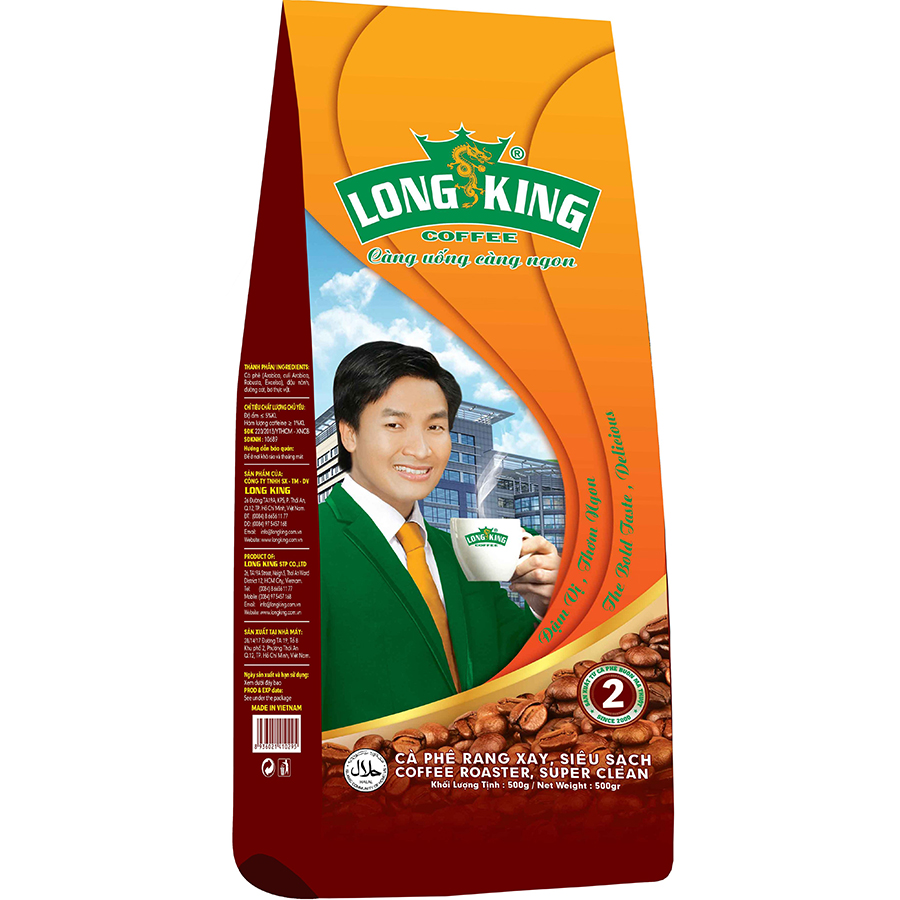 Cà Phê Rang Xay Pha Phin - Long King 2 (Bột - 500gr)
