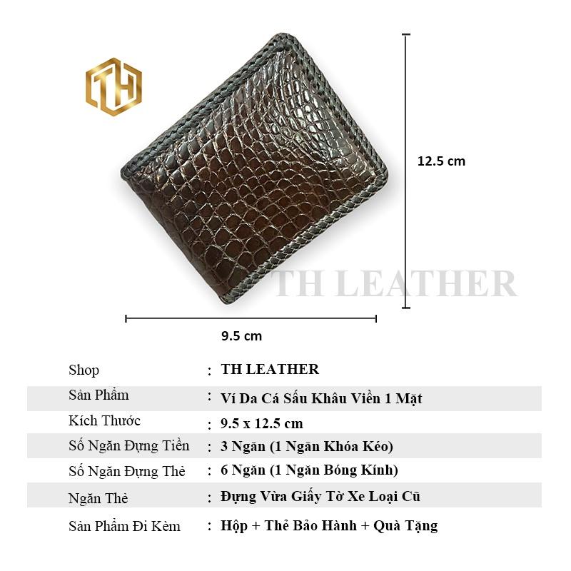 Bóp Nam Da Đan Viền Thủ Công Màu Nâu