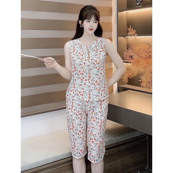 Đồ bộ mặc nhà lửng lụa hàn