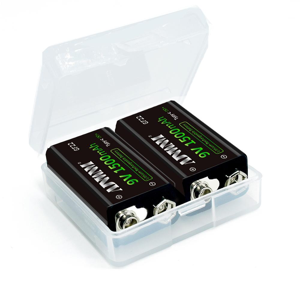 1500mAh type-c USB 9 Volt Pin sạc li-ion 6F22 9V Li ion Lithium cho Đồ chơi mô hình máy bay trực thăng RC Micrô Màu sắc: 12 cái