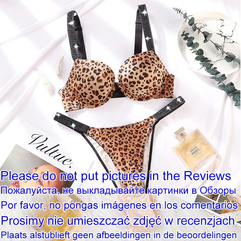 Họa Tiết Da Báo Bộ Áo Ngực Nữ Bộ Đồ Lót Tập Hợp Áo Ngực Áo Bralette Sexy Bộ Bra Áo Lót Nữ Push Up Bra thoáng Khí Áo Lót