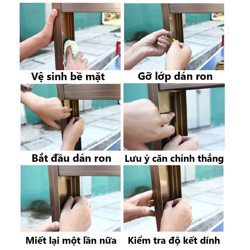 Gioăng chống côn trùng - Ron chặn khe hở khung cửa chống gió lùa cách âm, chống va đập, phù hợp mọi loại cửa