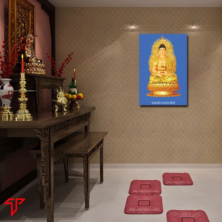 Tranh Phật Adida, tranh gỗ treo tường, phòng thờ