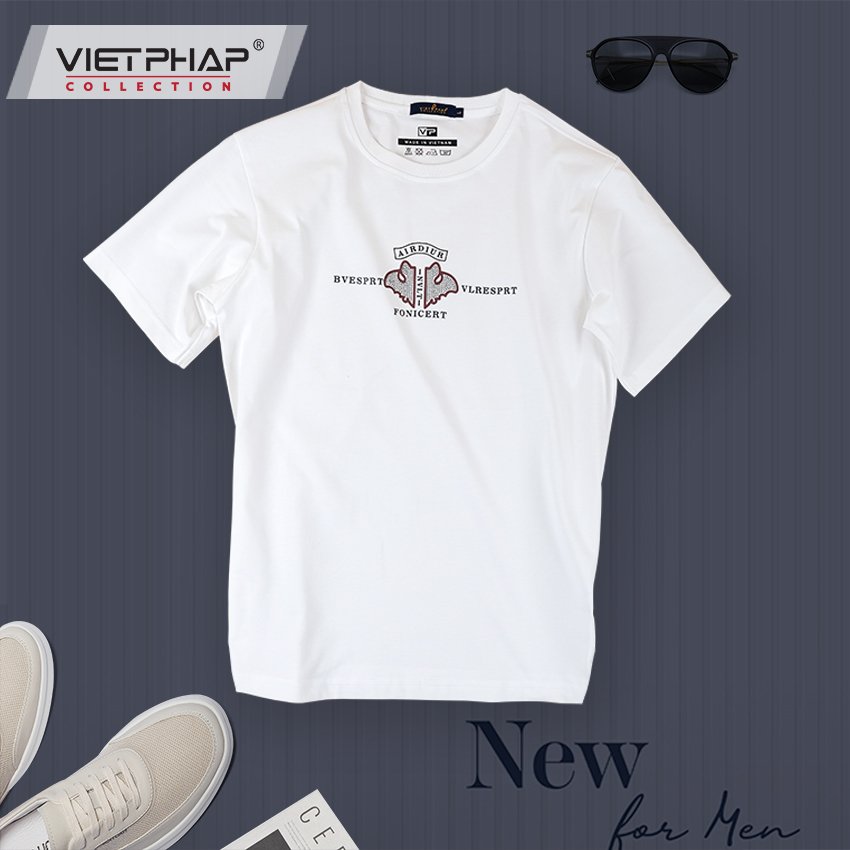 Áo Thun Nam VIỆT PHÁP Form Unisex Chất liệu Cotton co dãn thấm hút mồ hồi tốt  7802
