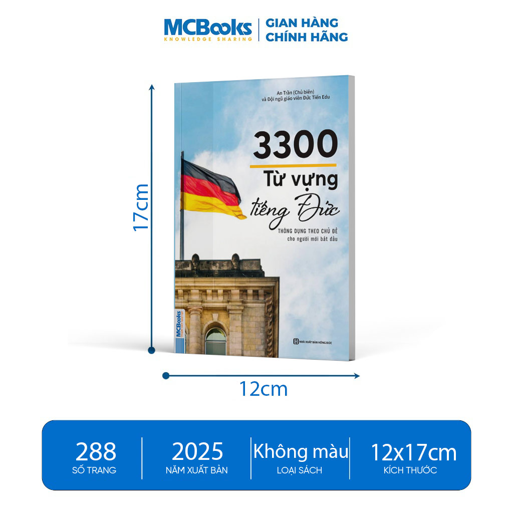 Sách - 3300 từ vựng tiếng Đức thông dụng theo chủ đề dành cho người mới bắt đầu