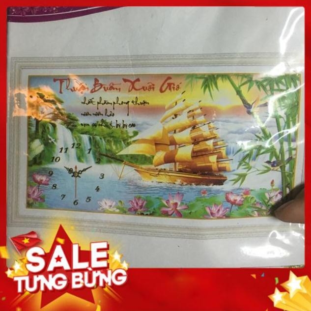 TRANH THÊU CHỮ THẬP 3D THUẬN BUỒM XUÔI GIÓ 75x43cm