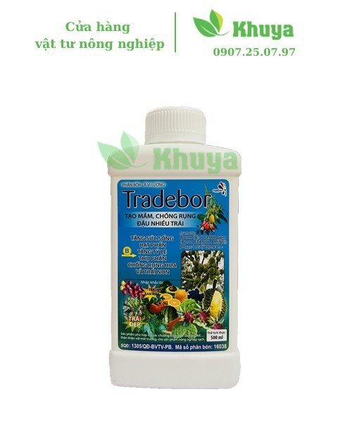 Phân bón lá vi lượng Tradebor 500ml Tạo mầm  - Chống rụng hoa và Trái non