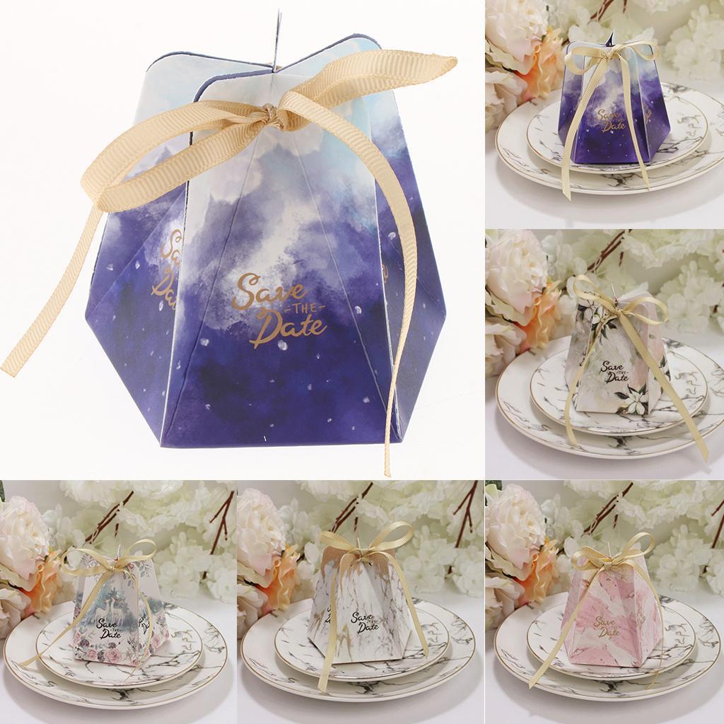 10pcs Romantic Wedding Paper Candy Boxes Gifts Boxes Wedding Party Favor
