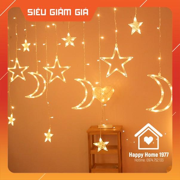 [LSP9] Đèn trang trí Happyhome ️️️[SIÊU ĐẸP]️️️ Đèn chuỗi đèn rèm trang trí hình ngôi sao mặt trăng Happyhome