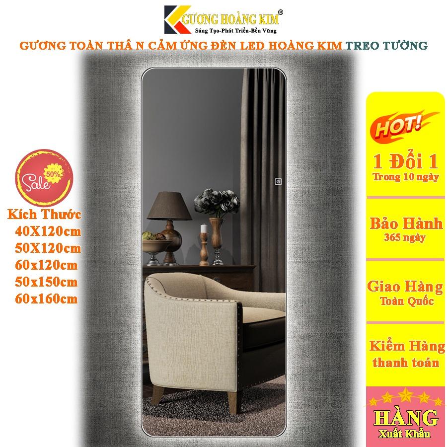 Gương toàn thân cảm ứng đèn led không viền treo tường giá rẻ kích thước 50X150cm , 60X160 cm -mirror mã HK-1010