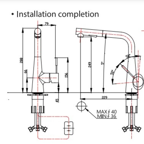 Vòi rửa chén dây rút nóng lạnh cao cấp LIZENS K4612X