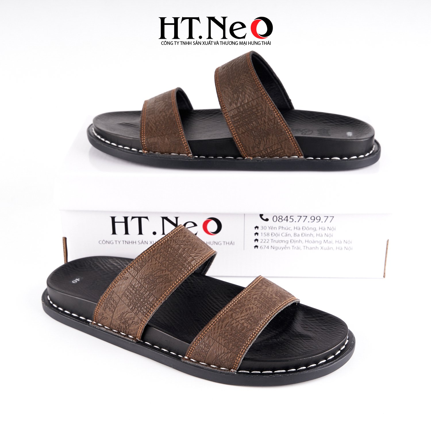 Dép sandal nam, sandal nam, chất liệu da kiểu dáng trẻ trung SD145