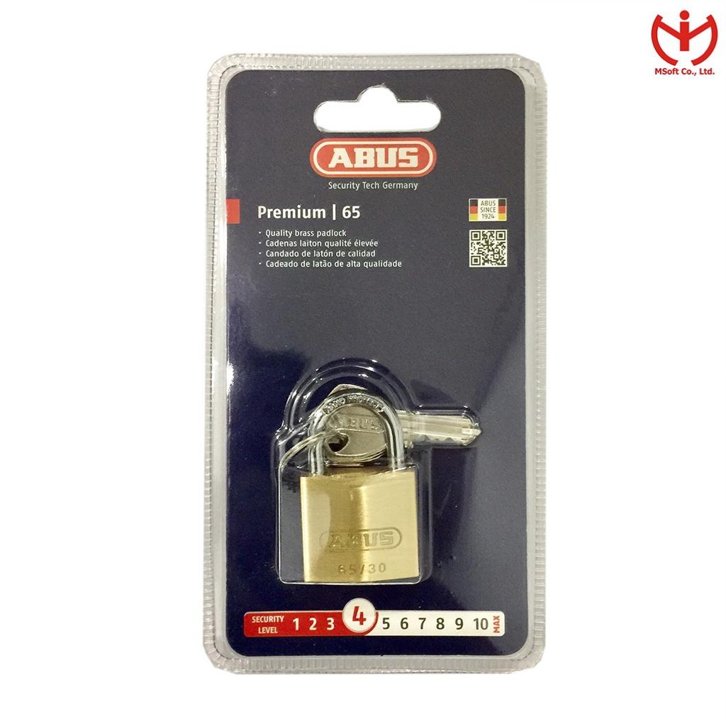 Ổ khóa ABUS 65/30 thân đồng rộng 30mm 3 chìa răng cưa dùng khóa tủ cá nhân