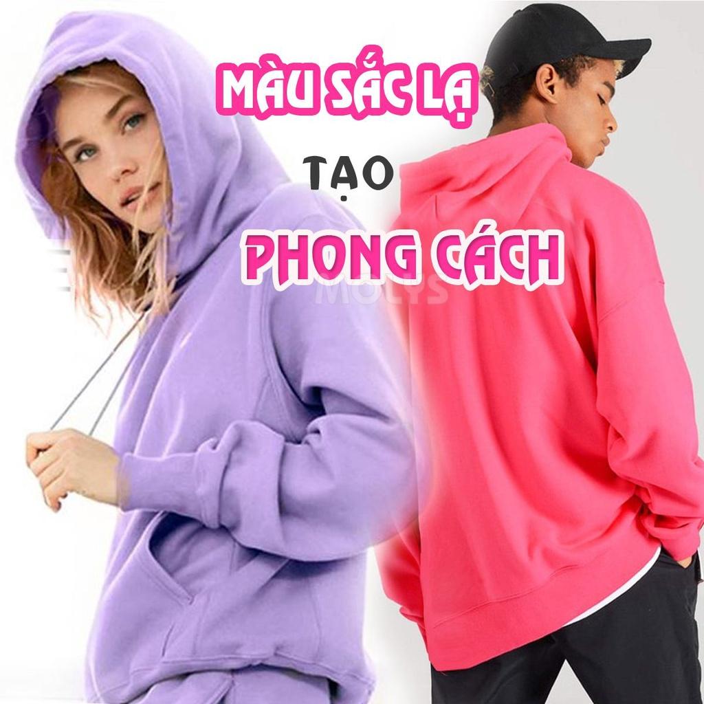 Áo Hoodie áo khoác nỉ unisex tay dài có nón form rộng in hình bộ ba dễ thương