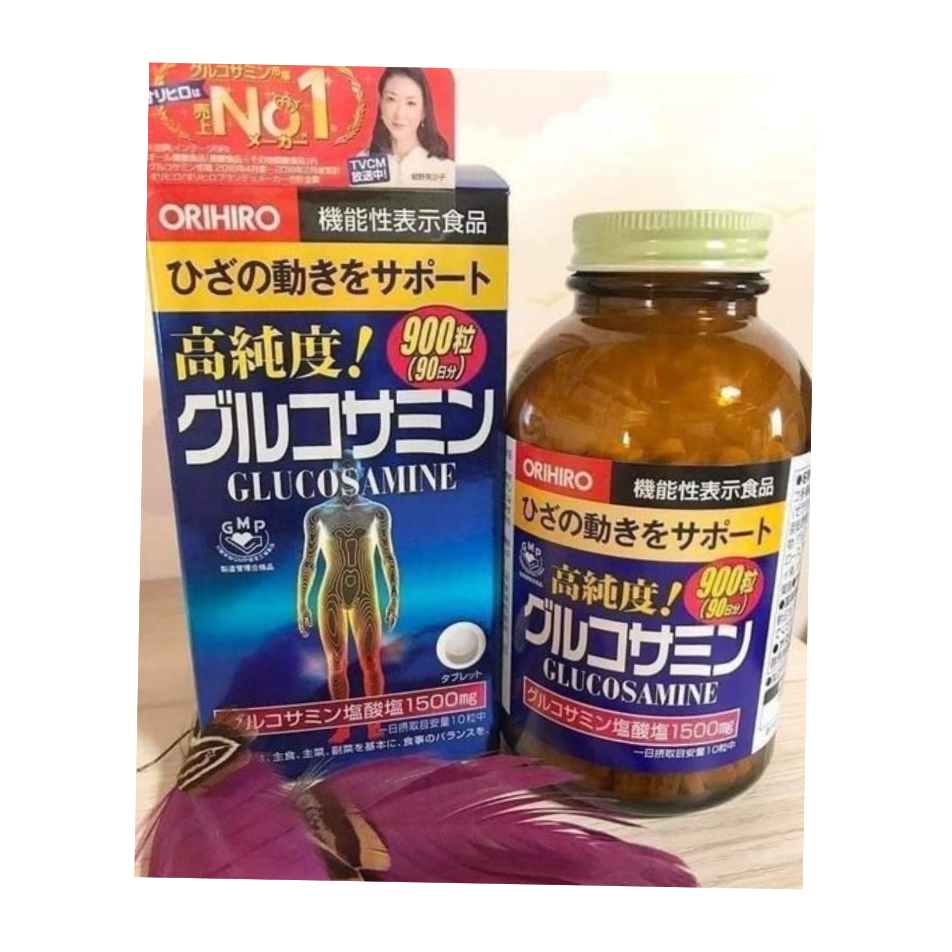 Thực phẩm chức năng Viên uống bổ xương, khớp Glucosamin Orihiro Nhật Bản (ORIHIRO Hight Pure Glucosamine Tablets) - Tặng kẹo mật ong SENJAKU