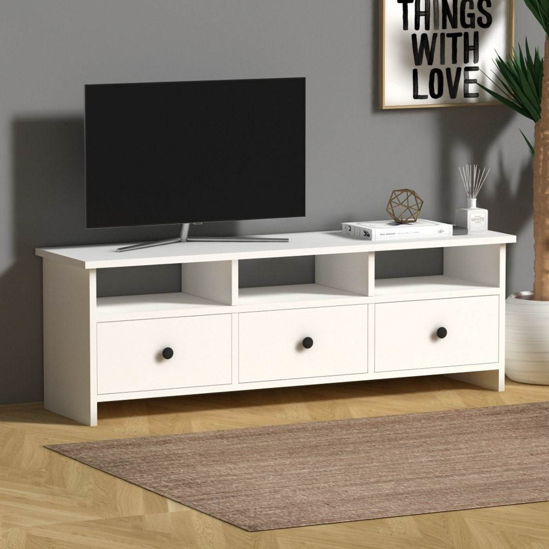 Kệ tivi gỗ hiện đại SMLIFE Tauton | Gỗ MDF dày 17mm chống ẩm | D120xR30xC40cm